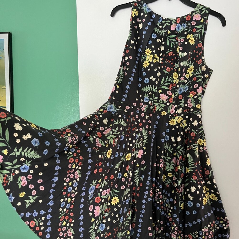 Closet of London Black Floral Dress Modcloth Fit & Flare